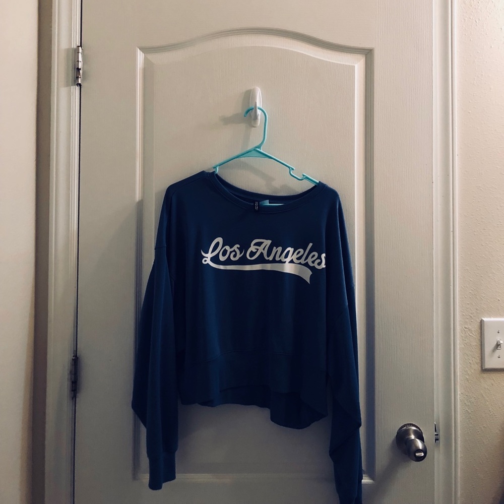 LA crop hoodie